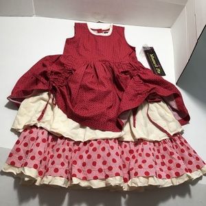 Mustard Pie Emmaline Dress Mystic Evergreen Red 5